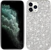 Mobigear Hoesje geschikt voor Apple iPhone 12 Pro Max Telefoonhoesje Hardcase | Mobigear Glitter Backcover | iPhone 12 Pro Max Case | Back Cover - Zilver