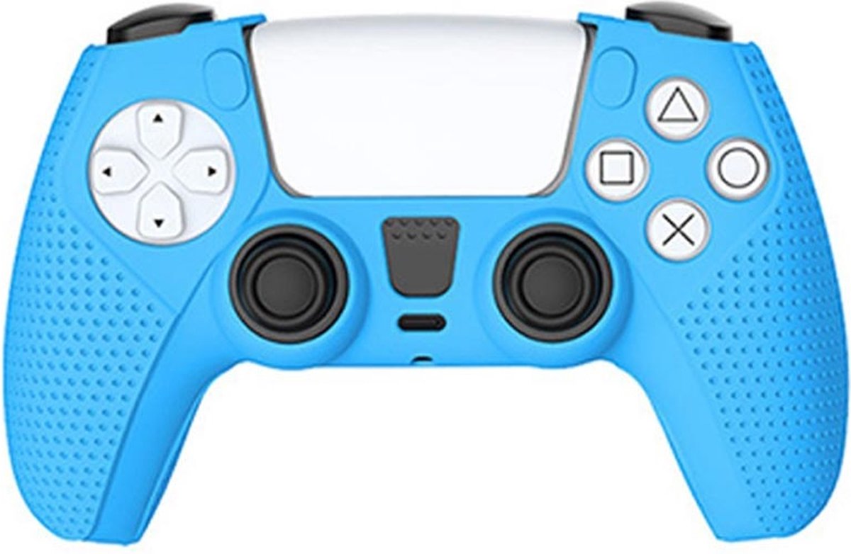 Silicone Hoes Geschikt voor: Playstation 5 Controller Skin - Silicone Hoes - PS5 Accessoires - Cover - Hoesje - Siliconen skin case - Blauw