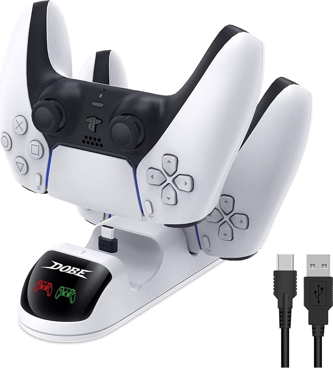 Playstation 5 Oplaadstation Docking station Laadstation Dual Sense charging station Accessoires - PS5 controller Oplader - Charger - 2 Controllers - Usb C kabel