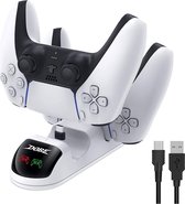 Geschikt voor: Playstation 5 Oplaadstation Docking station Laadstation Dual Sense charging station Accessoires - PS5 controller Oplader - Charger - 2 Controllers - Usb C kabel