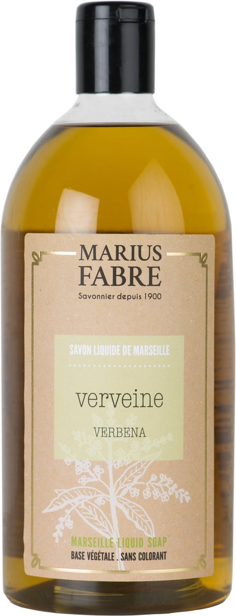 Marius Fabre - Handzeep - Verbena - 1 Liter - Marseille Zeep - Navulling - Vloeibaar - Savon de Marseille - Verveine