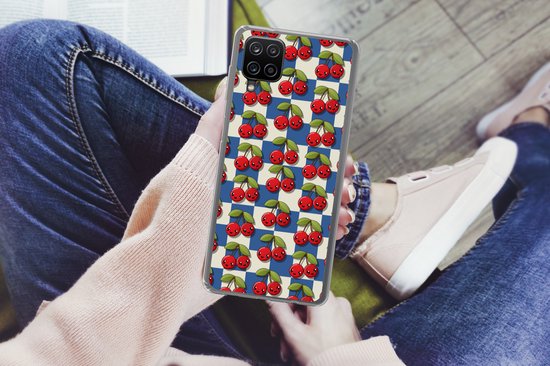Coque Samsung Galaxy A12 - Meiden - Cerise - Nourriture - Motifs - Coque de téléphone en Siliconen -