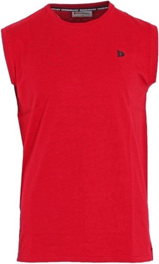 Donnay T-shirt zonder mouw - Sportshirt - Heren - Berry Red (040) - maat XXL