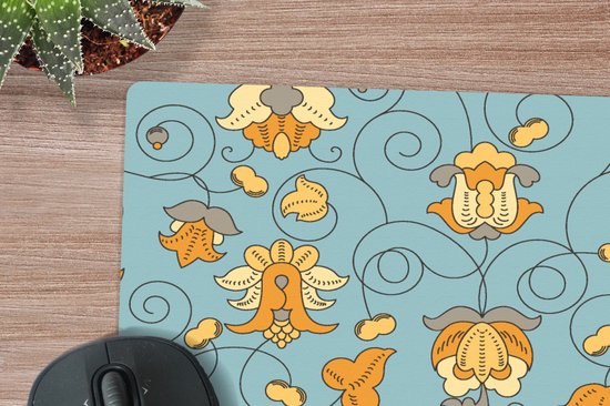 Bureau onderlegger 40x30 cm - Muismat Patronen - Vintage - Bloemen - Bureaulegger xl - Desk mat beschermer - Computer muismatten