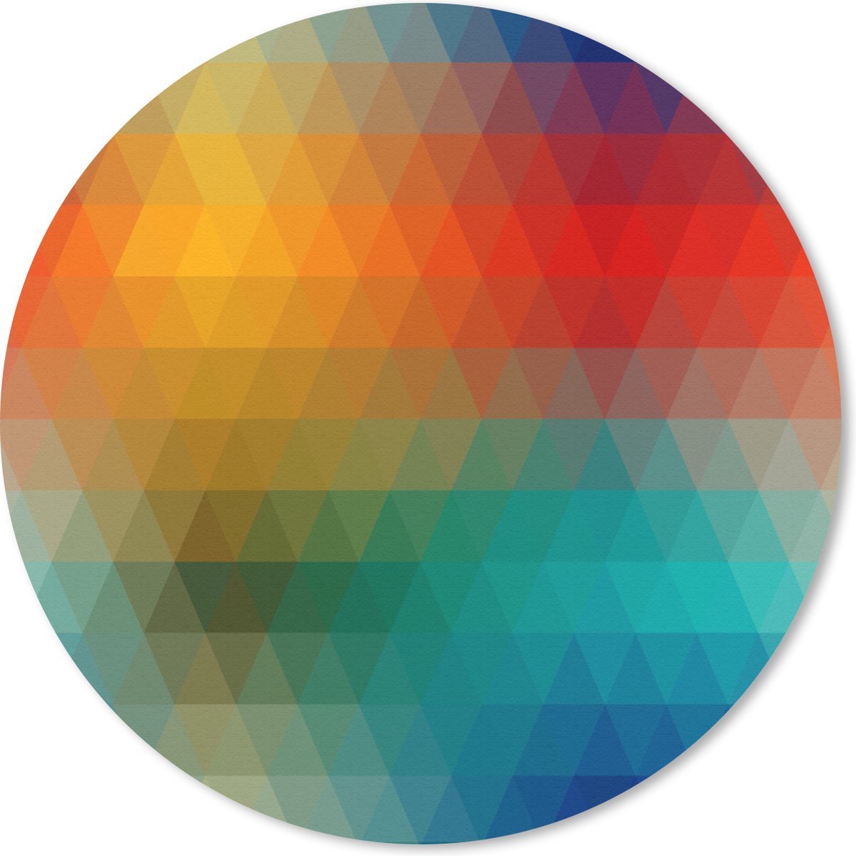 Muismat rond 50x50 cm - Mousepad Design - Retro - Patronen - Pixel - Ronde muismatten