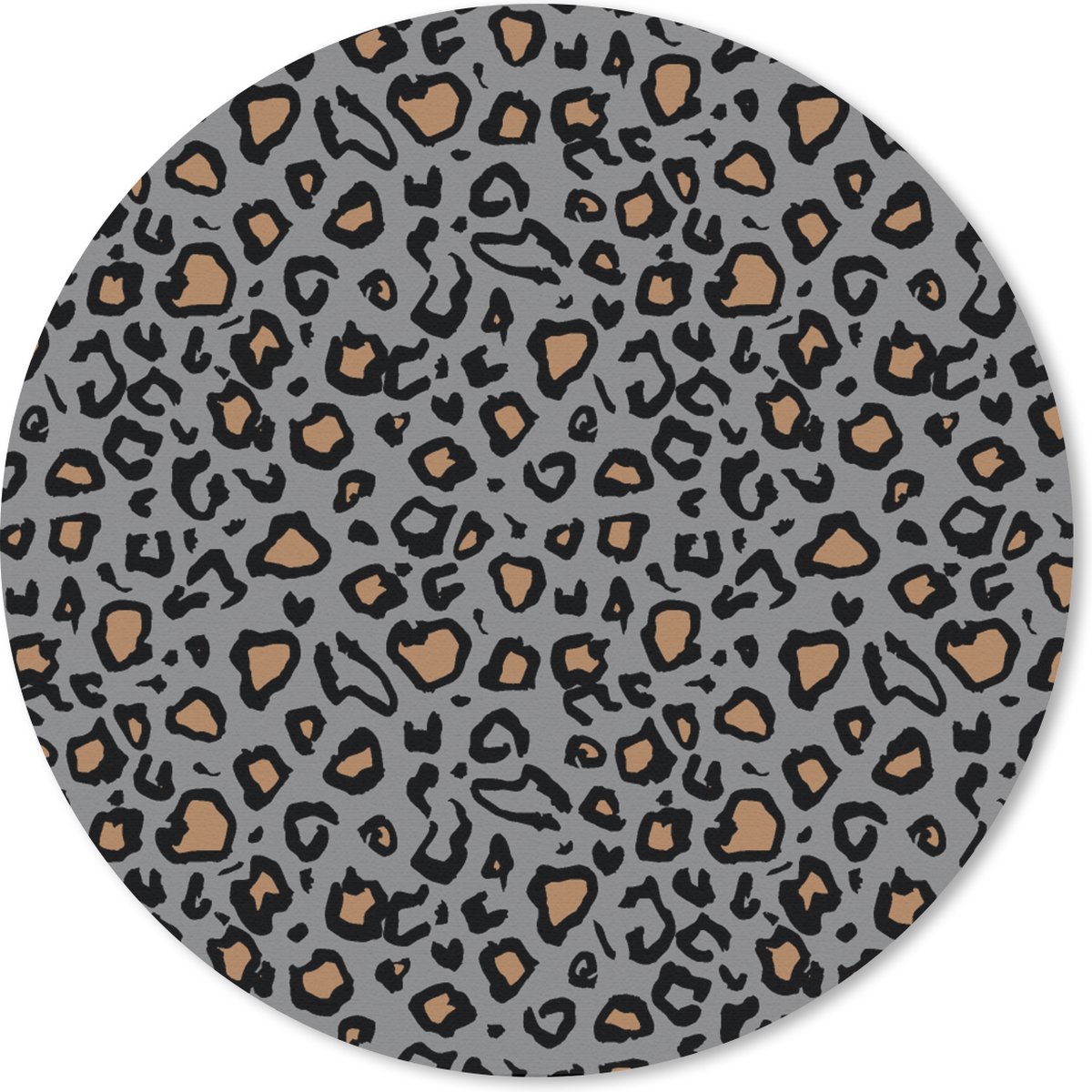 Muismat rond 20x20 cm - Mousepad Panter - Patronen - Dieren - Ronde muismatten