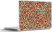 Laptop sticker - 14 inch - Bloemen - Bohemian - Cirkel - Patroon - 32x5x23x5cm - Laptopstickers - Laptop skin - Cover