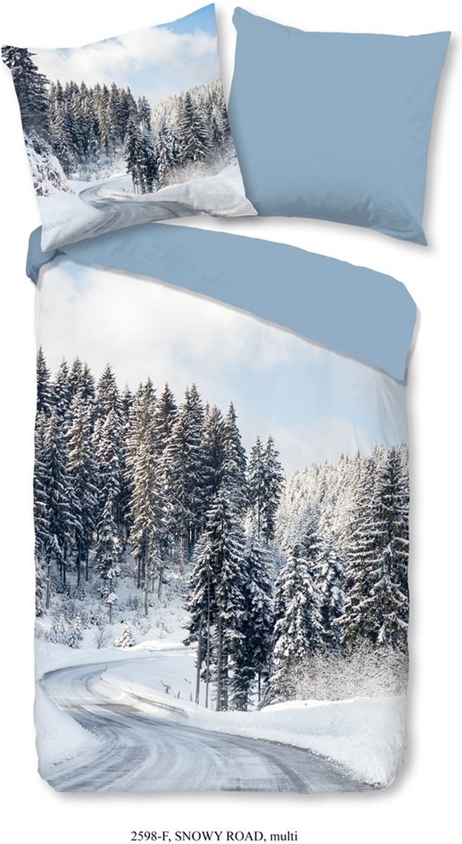 Good Morning Dekbedovertrek "sneeuwlandschap" - Multi - Katoen Flanel