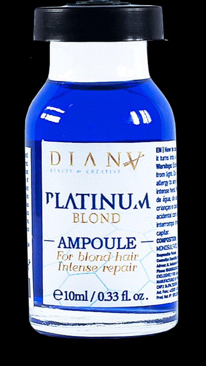 Platinum Care 10ml Ampullen: Snel 'No Yellow' Blond Haarsysteem voor Extreem Beschadigd Haar - Express Haarregeneratie