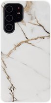 ADEL Siliconen Back Cover Softcase Hoesje Geschikt voor Samsung Galaxy S22 Plus - Marmer Goud