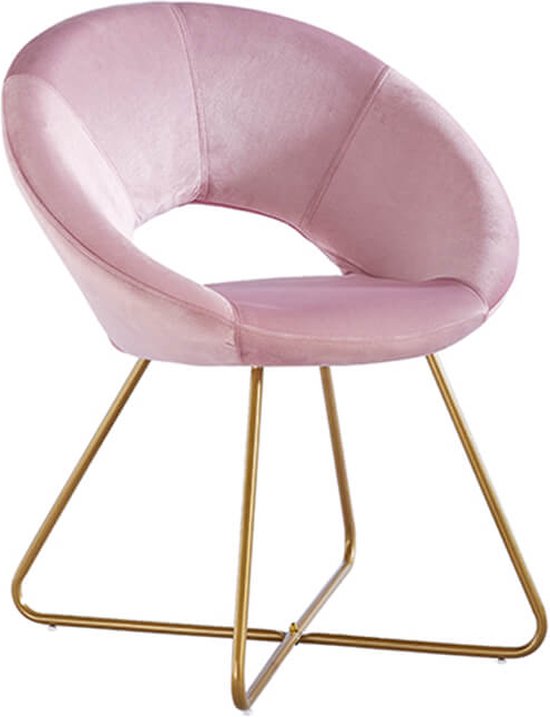 Fluwelen design stoel SELESA - Roze