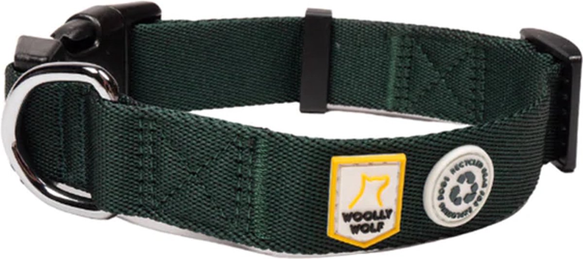 Woolly Wolf - Evergreen Halsband - M - Duurzaam - groen