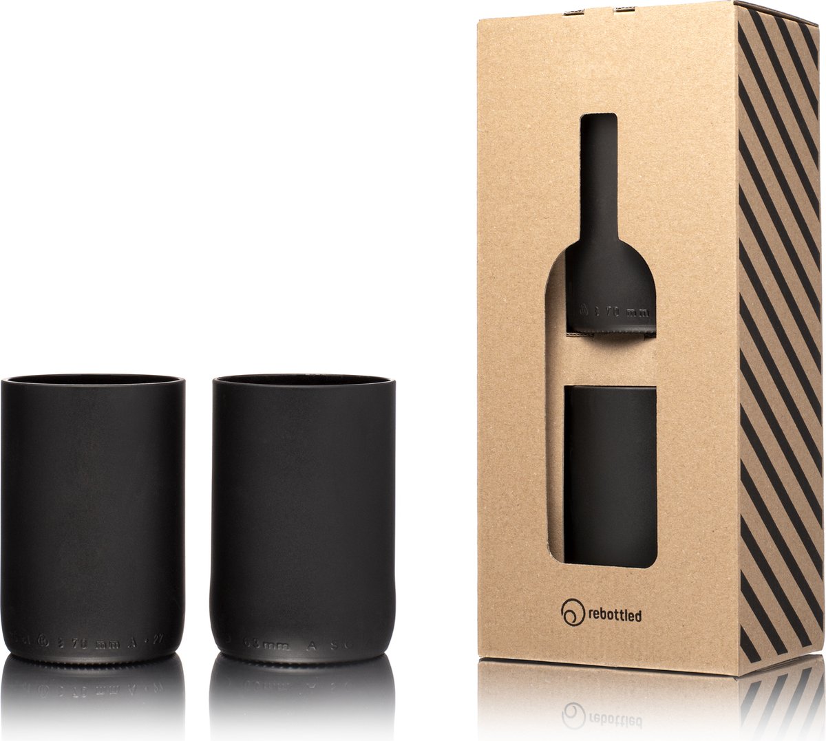 Rebottled - Tumbler (330 ml) 2-pack - Limited Edition Zwart