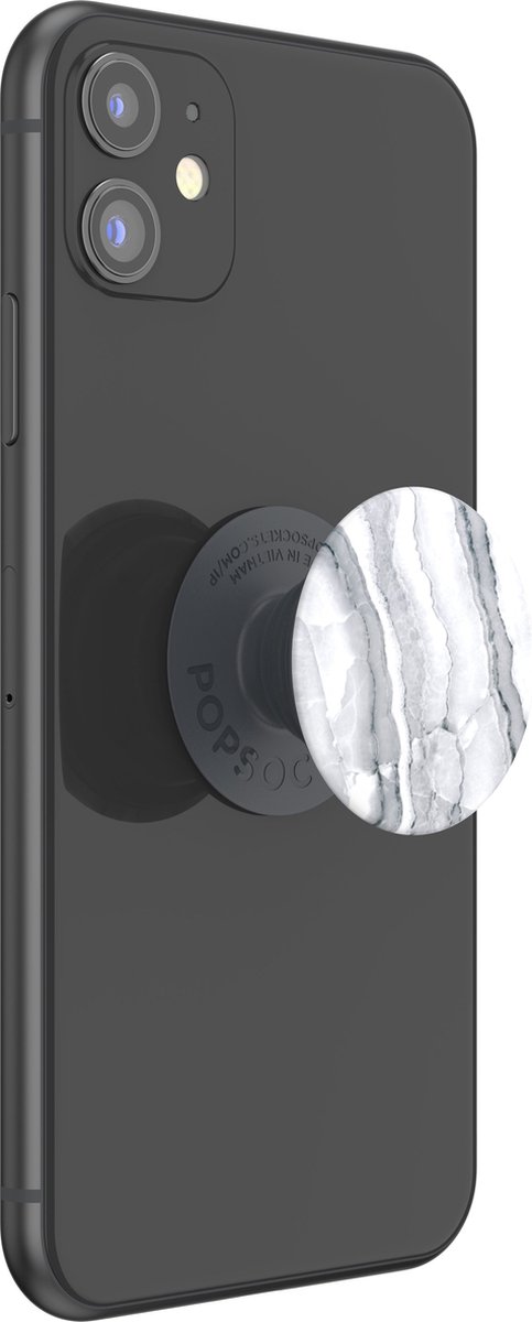 Grip Téléphone Personnalisable PopSockets PopGrip Support Téléphone - Poignée Amovible Et Support Réglable - Design Opale Interchangeable PopTop Interchangeable Opale
