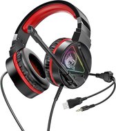 Casque Gaming filaire HOCO W104 rouge - jack 3.5mm