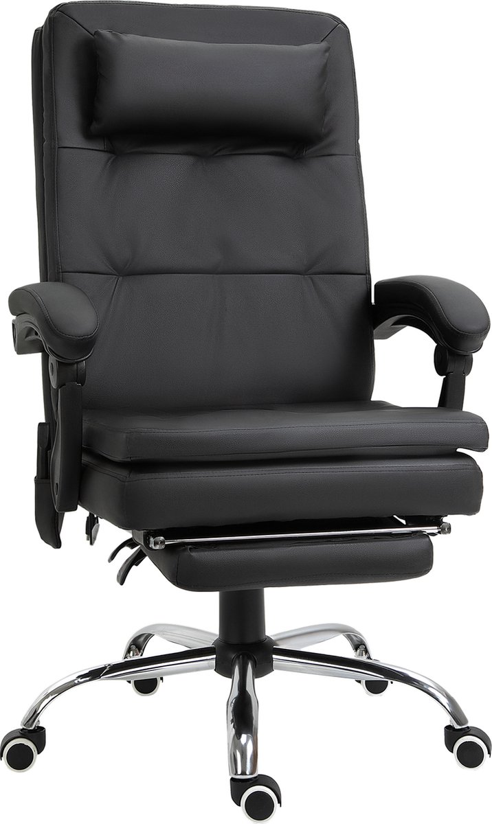 Vinsetto Massagestoel directiestoel met 7 verstelbare vibratiemassagepunten PVC 921-340V01