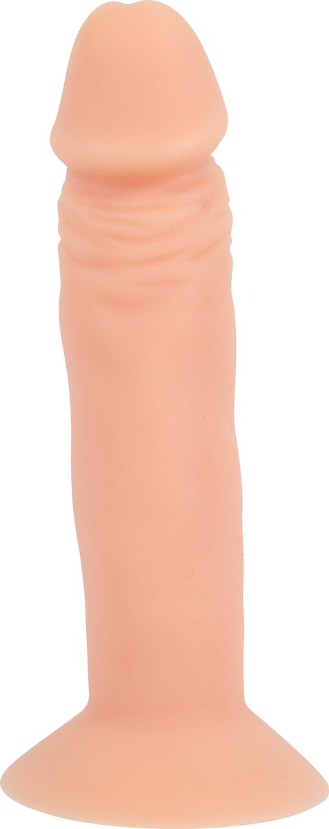 Goedkoopste Banoch | rechte beige siliconen dildo met zuignap | medium | 20 cm lang | Ø 3.5 cm