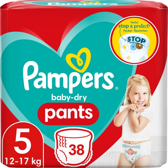 Mega Pack Pampers Harmonie Pants Taille 5 ( 12-17kg) 62 couches culottes Harmonie  Pants - Pampers