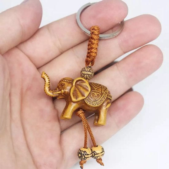 Porte-clés porte-bonheur pendentif éléphant