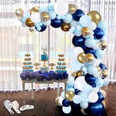 Ballonnenboog Licht Blauw - Volledig pakket met 90 blauwe ballonnen - Feestartikelen & feest versiering