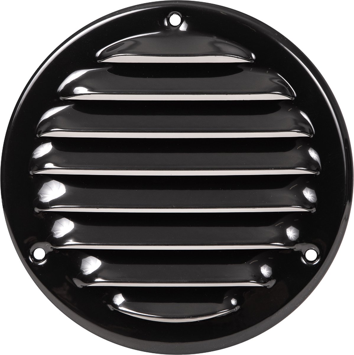 Paneir Airdesigns- metaal - omgezette rand - opbouw - aanvoer & afvoer / net - zwart