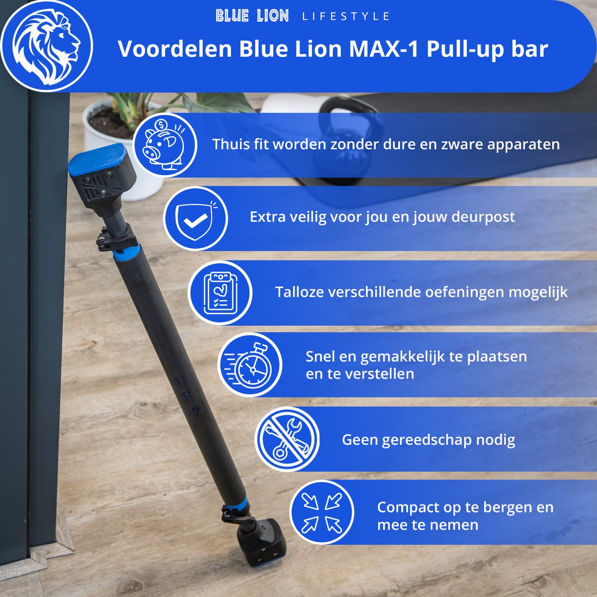 Blue Lion Max-1 Optrekstang Deur thumbnail 3
