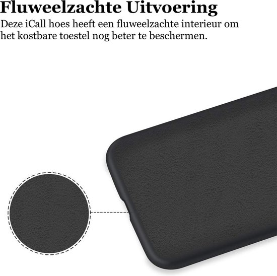 Coque Samsung Galaxy A33 - Coque arrière mate en Siliconen microfibre Zwart - Protecteur d'écran en Tempered Glass trempé