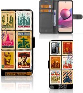 Telefoonhoesje Xiaomi Redmi Note 10/10T 5G | Poco M3 Pro Flipcover Design Postzegels