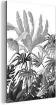 Wanddecoratie Metaal - Aluminium Schilderij Industrieel - Design - Planten - Jungle - 120x180 cm - Dibond - Foto op aluminium - Industriële muurdecoratie - Voor de woonkamer/slaapkamer