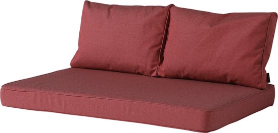 Madison Lounge palletkussen set | Outdoor Manchester Red | 120x80cm + rugkussens