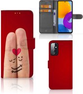 Étui pour téléphone portable Samsung Galaxy M52 Wallet Book Case Cadeau pour femme Love