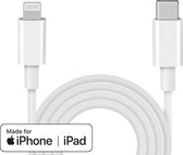 Ultimate White edition USB-C naar Lightning Kabel 1m - MFi Gecertificeerd - Geschikt voor Apple iPhone - iPad