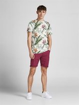 JACK & JONES Jack&Jones Coastal Aop Tee SS Crew Neck Cloud Dancer WIT XL