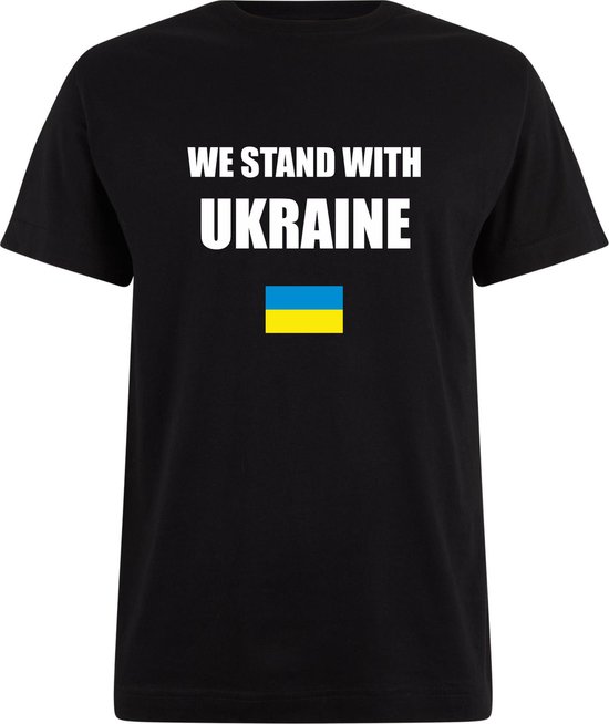T shirt Oekraine We Stand With Ukraine met vlag | Ukraine |Shirt met Oekraine vlag