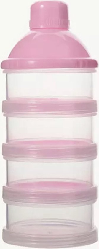 Lait en poudre - Poudre pour bébé Boîte doseuse - Flacon doseur - Cadeau de maternité - Bacs de rangement - Distributeur - Rose