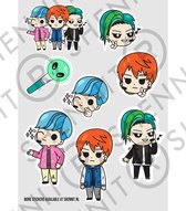 16x K-POP Stickers | BoyBand | Korean | Hobby Stickervel | K-Drama Sticker | Koreans Stickervellen | BTS | Kinderen | Volwassenen | Fans