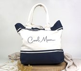 Cadeau Maman - Sac de plage "Cool Mom" - Cadeau brodé pour maman - Grand sac de plage ou shopper