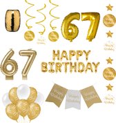 67 jaar Verjaardag Versiering pakket Gold
