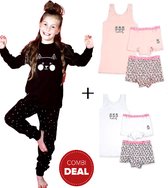 Frogs and Dogs - kinder - meisjes - COMBIDEAL - pyjama en ondergoed sets - Kitty - maat 140
