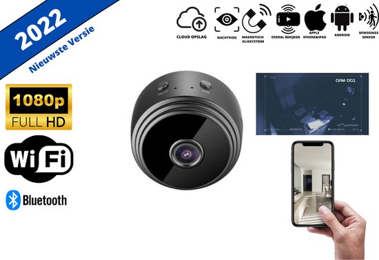 Smart Spy Camera 18000mAh - Verborgen Camera - Mini Camera - Spy Cam - WiFi &...