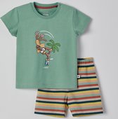 Woody pyjama jongens - mandril - groen - 221-3-PSS-S/717 - maat 80