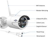 Hiseeu® Camera Installatie 4 STUKS – Draadloze CCTV Systeem – Outdoor Camera – Outdoor Wi-Fi Camera Systeem – Gemakkelijk Te Installeren-+ GRATIS Monitor