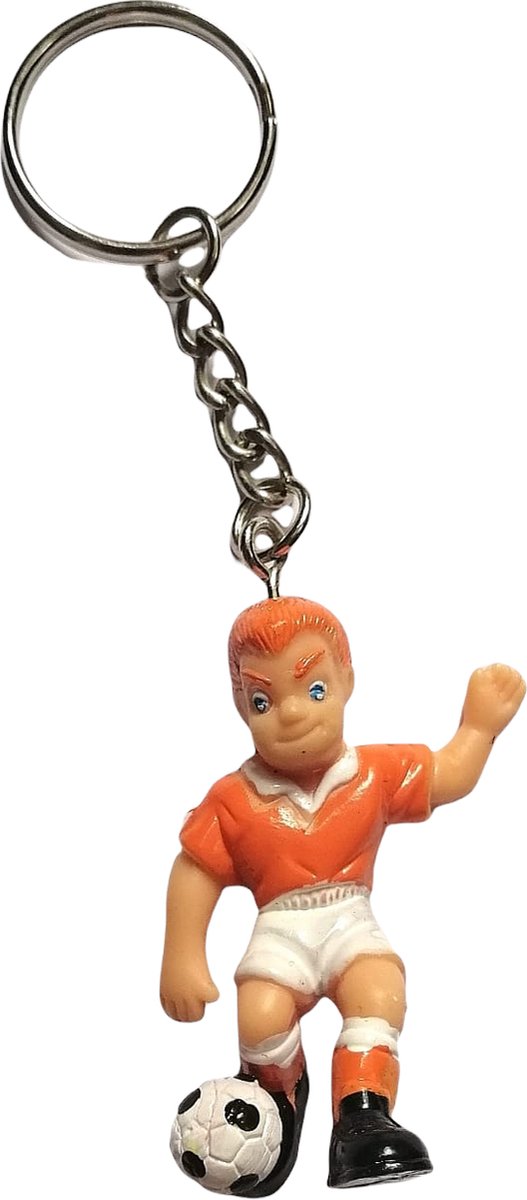Voetbal - Voetballer - Sleutelhanger - Voetballer - Oranje - Voet