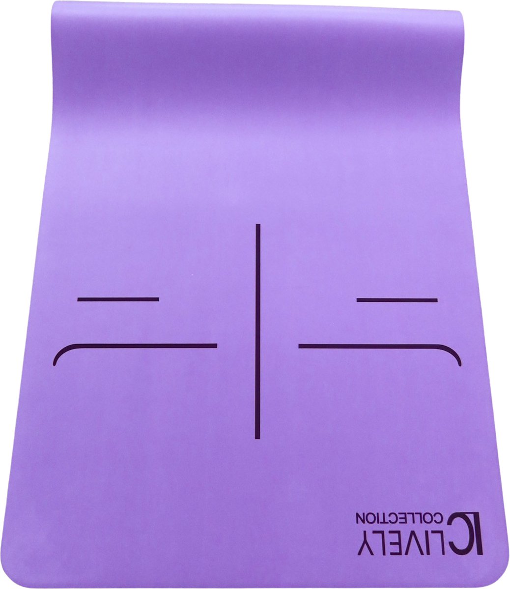 yoga mat -natuurlijk rubber - bio yogamat - PU yogamat - ashtanga mat - pro grip - 183 cm x 81 cm x 4mm - lavendel paars