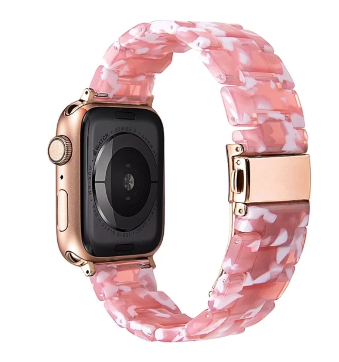 UrbanGoods - Horlogeband - Hars - Rose - Lichtgewicht - 42 - 44 - 45 mm - Geschikt voor Apple Watch - Smartwatch iWatch