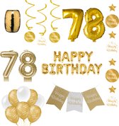78 jaar Verjaardag Versiering pakket Gold