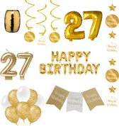 27 jaar Verjaardag Versiering pakket Gold