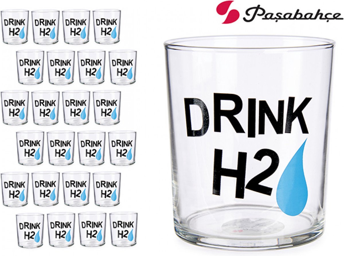 Pasabahce - Set van 6 waterglazen H2O - 38cl