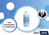 AQUASwan waterlijn reiniger | 1 liter fles | Verwijderd het vuil die het zwembadwater achterlaat op de zwembadliner of tegelwand | Zwembadonderhoud | Zwembad reiniger | Jacuzzi ond