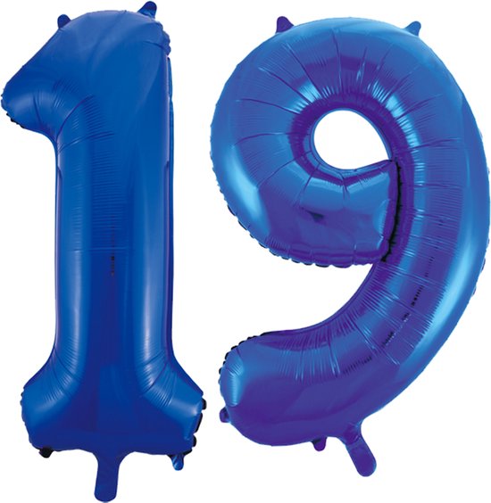Folie ballonnen 19 blauw.